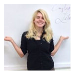 Alysia looking classy in front of her class in Deming, New Mexico.